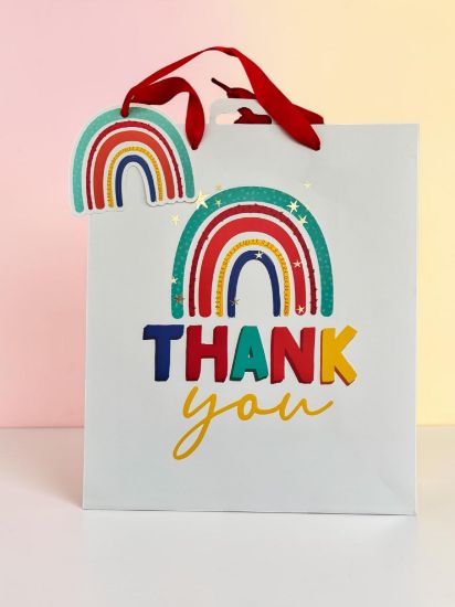 Picture of Thank you Teacher Gift Bag Medium thank you rainbow design
