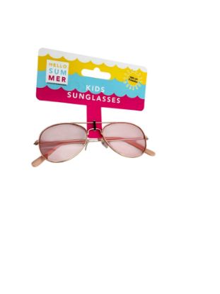 Picture of Kids pink Sunglasses Girls aviator pink tinted sunglasses 100 % UV new