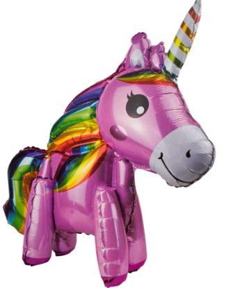 Picture of 3D unicorn Foil Balloon 57 x 53 cm approx New