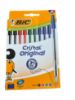 Picture of 10 BIC Cristal Original Ballpoint Pens Medium Tip (1 mm) - Assorted Ink Colours