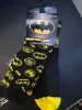 Picture of 2 x pairs boys Batman socks UK Infant 6-8.5 New Black with yellow print