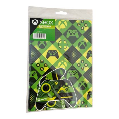 Picture of Birthday Wrapping Paper XBOX  wrapping paper 2 Sheets & 2 Tags  Kids Xbox Gift Wrap