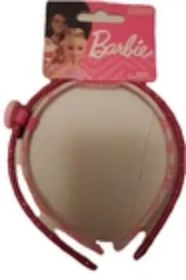 Picture of 2 x barbie headbands barbie alice bands white pink with charm NEw