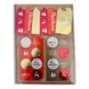 Picture of Red gold Christmas gift tag label and sticker set  6 gift tags 2 sticker sheets