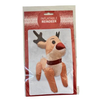 Picture of pink Christmas Inflatable Reindeer Rudolph inflatable 40 cm Tall New