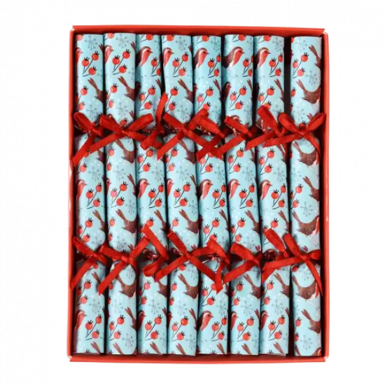 Picture of 8 x Mini Christmas tree decorations Winter Walk robins new boxed