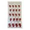 Picture of 20 x christmas stocking stickers eva foam stickers red and white glitter detail