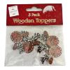Picture of Wooden Reindeer Toppers: Pack of 5 christmas wooden reindeer pieces NEW