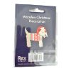 Picture of Dog Wooden tree Decoration Christmas Tree Scottie dog Christmas tree bauble NEW