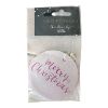 Picture of 8 x merry christmas gift tags pink with white polka dots merry christmas