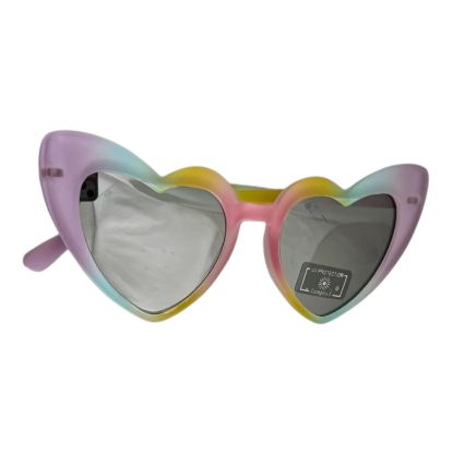 Picture of mirror rainbow heart girls sunglasses M/L  new