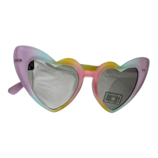 Picture of mirror rainbow heart girls sunglasses M/L  new