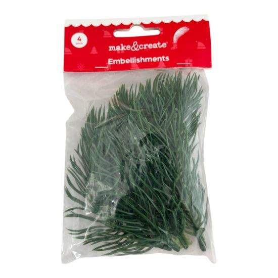 Picture of 4 x Christmas Pine Needle Embellishments: