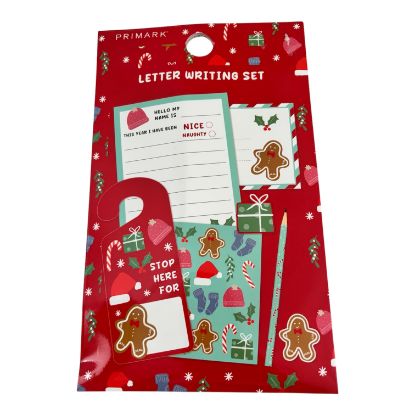 Picture of santa letter writing set in red box letter to santa kit