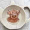 Picture of Tea Bag Tidy Holder  Highland Cow Melamine Dish Rest highland cow design