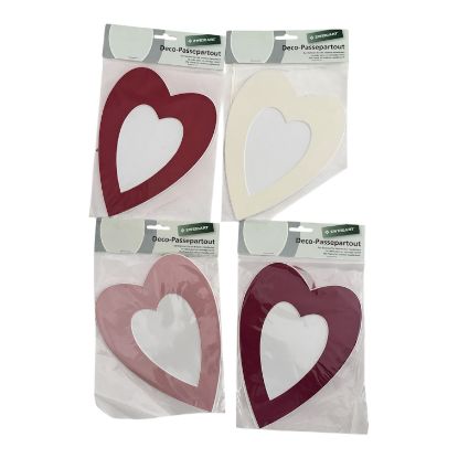 Picture of ZWEIGART DECO-PASSEPARTOUT heartFRAMES for cross stitch choose red cream pink
