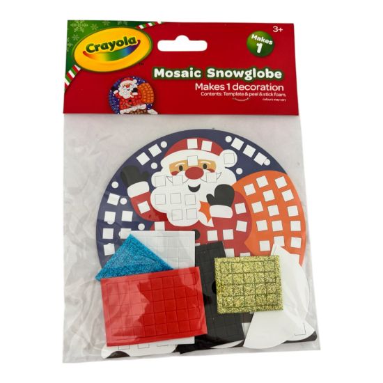 Picture of Crayola CHRISTMAS MOSAIC SNOWGLOBE Kids Craft Set NEW