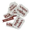 Picture of 8 x Sentiment Christmas Card Toppers warm wishes merry christmas, winter