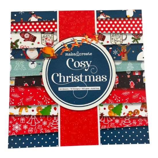 Picture of Cosy Christmas Design paper Pad: 6 x 6" Christmas Paper Pad Cosy Designs NEW
