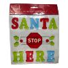 Picture of Christmas Santa Stop Here Gel Window Stickers NEW