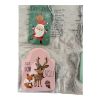 Picture of 40 x Christmas Gift Tags cute characters with silver Twine 4 designs pink just for you green from santa no peeking owl