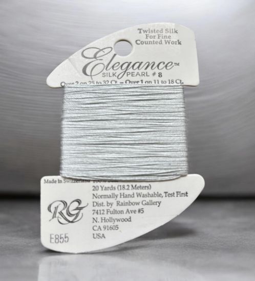 Picture of Rainbow Gallery Elegance 8 Silk Pearl Thread  20yds E855- Blue Blush