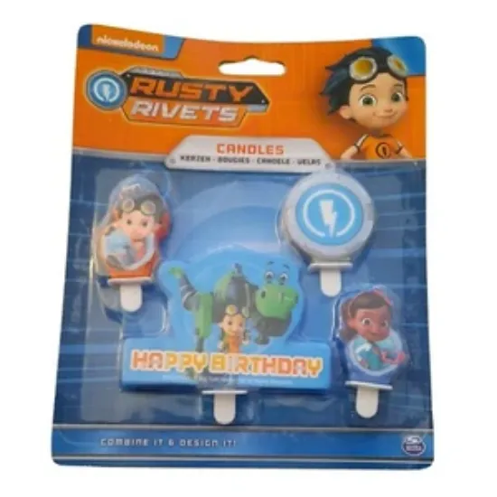 Picture of Nickelodeon Rusty Rivets candles 6 cm new birthday candles