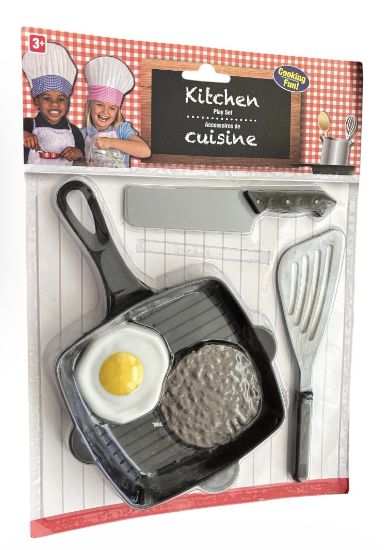 Picture of Kids toy Frying pan ansd utensils egg burger patty Boxed Toy New