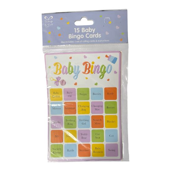 Picture of 15 BABY SHOWER PARTY BINGO GAME 15 x Sheets NEW