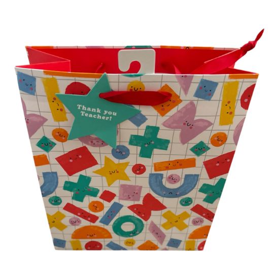 Picture of Thank You Teacher  Gift Bag Medium new approx 25 x 21.5 cm with gift tag