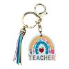Picture of Teacher Keyring Teacher slogan with Rainbow New