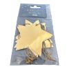 Picture of 10 x gold star christmas gift tags gold star mettalic gift tags with gold twine