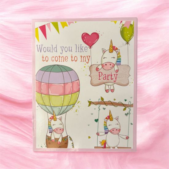 Picture of would you like to come to my party invitations - pack of 9