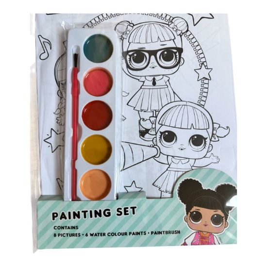 Picture of lol surprise painting set with brush sheets and pallete of paints