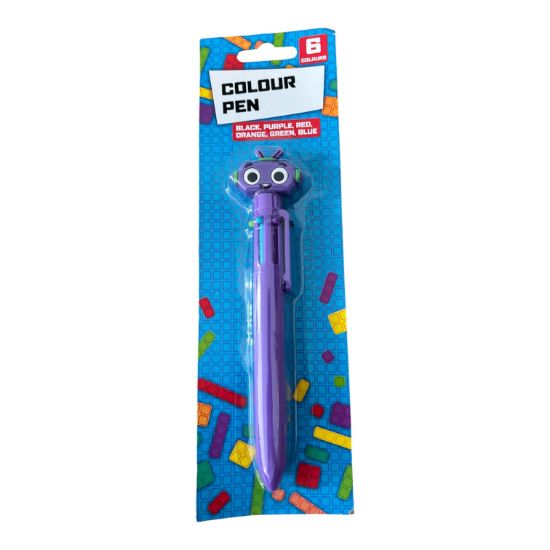 Picture of 6 colour pen Robot design Purple with 6 colour inks New