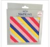 Picture of 16 x Multicoloured Stripe Paper Napkins Summer Party Napkins etc NEW