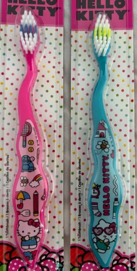 Picture of blue / pink Firefly Hello Kitty Toothbrush NEW soft