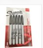 Picture of 5 x Sharpie Black Permanent Markers Pens Black Ink Pens