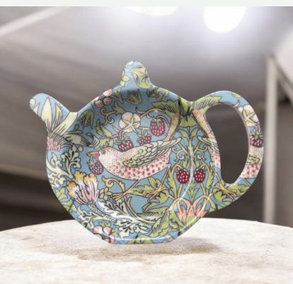 Picture of Strawberry Thief  Tea Bag Tidy Holder Bird and strawberry design New