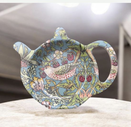 Picture of Strawberry Thief  Tea Bag Tidy Holder Bird and strawberry design New